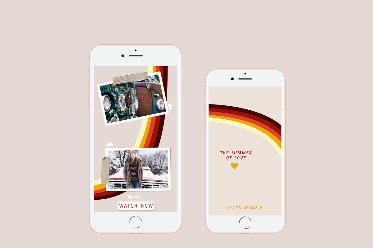 Retro 70s Instastories Template, a Social Media Template by Bella+Sophia Creative (Photo 5 of 6)