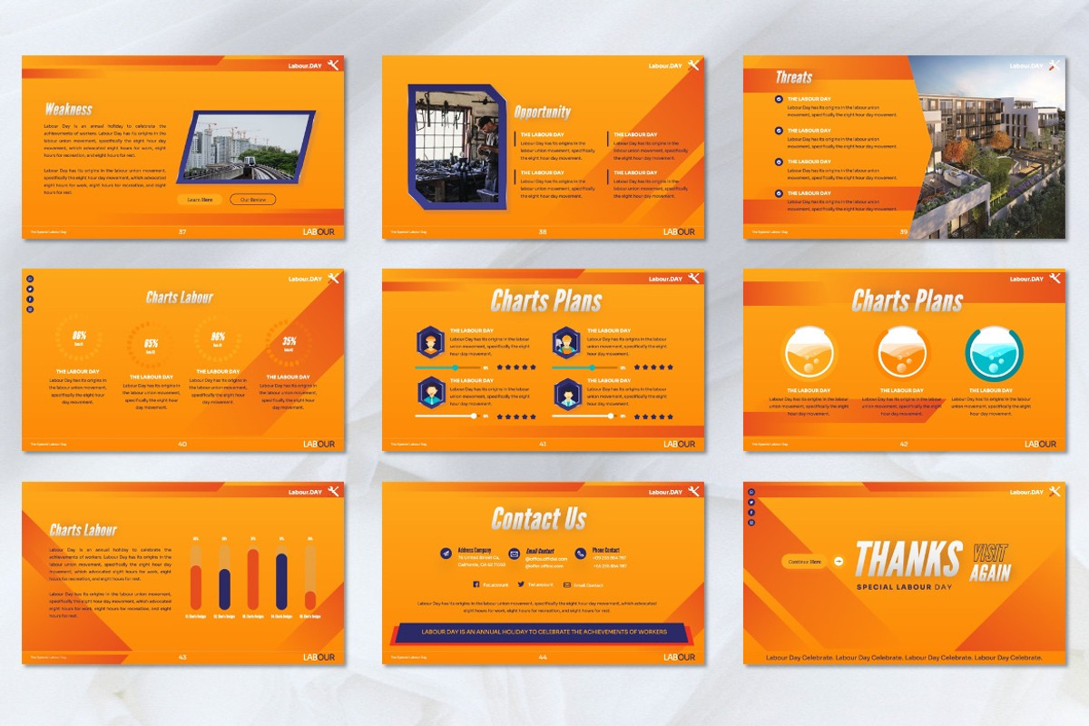 Labour - Labour Day Powerpoint, a Presentation Template by Dhabee (Photo 8 of 8)