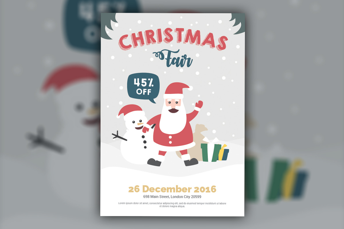 Christmas Fair Flyer, a Flyer Template by kecikreative (Photo 3 of 3)