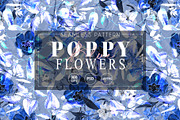 Blue Poppy Flowers-Seamless Pattern, a Pattern Graphic by texvogue (Thumbnail 1 of 11)