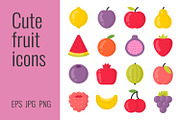 Cute smiling fruit icons, an Icon by Primula`s shop (Thumbnail 2 of 2)