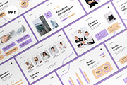 White Modern Annual Report PPT, a Presentation Template by graphicook (Thumbnail 1 of 5)