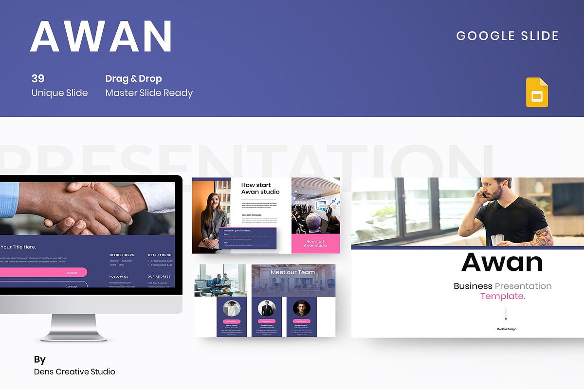 Awan - Business Google Slide Templat, a Presentation Template by Dens Creative Studio (Photo 1 of 6)