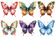 Whimsical Butterfly Clipart, an Illustration by Black Bird Studio (Thumbnail 4 of 5)
