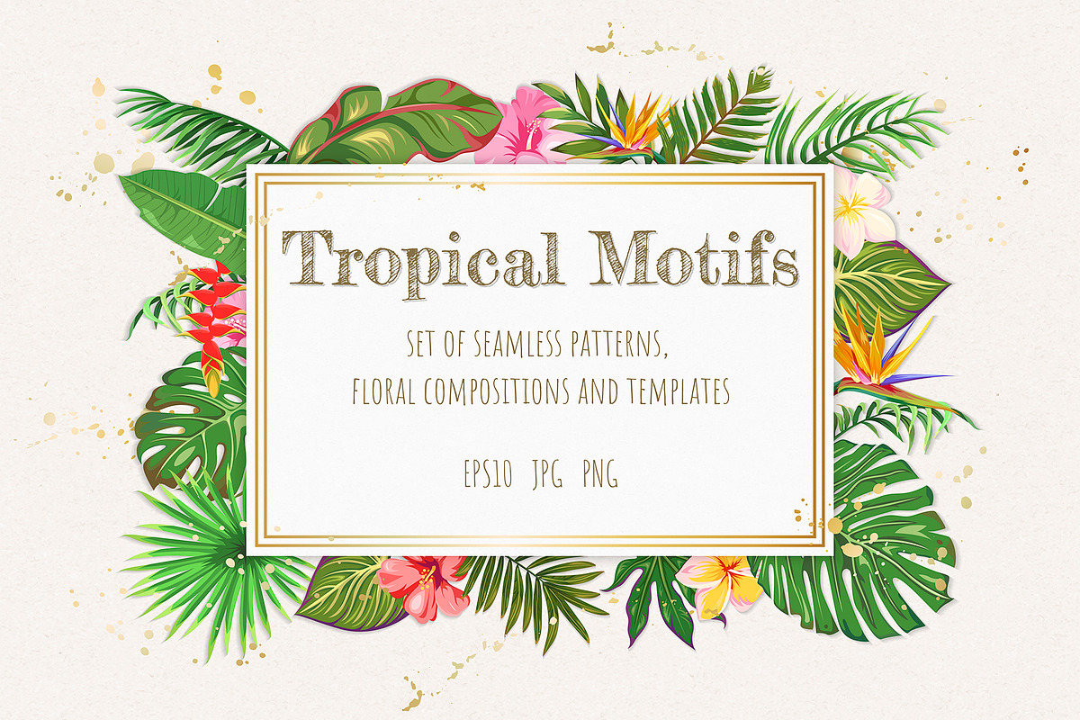 Tropical Motifs, a Pattern Graphic by HmarkaShop (Photo 1 of 5)