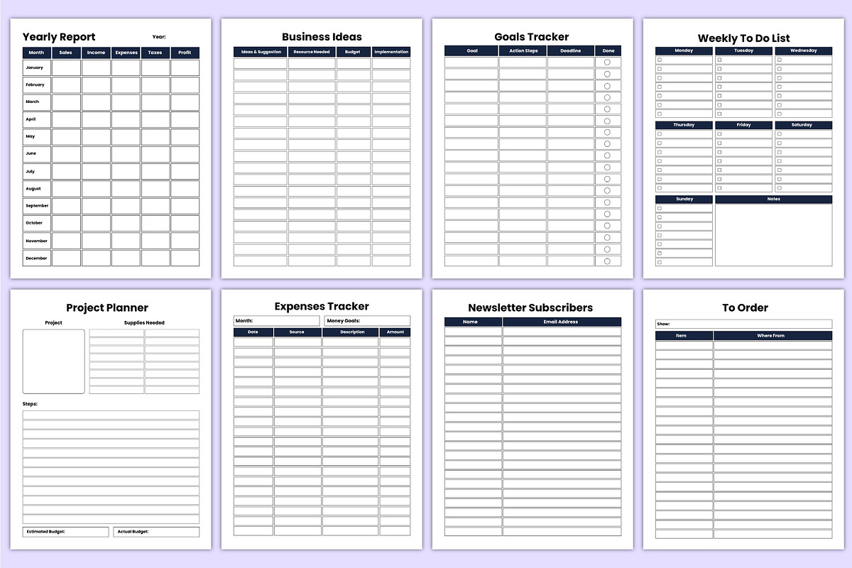 2026 Small Business Planner Bundle, a Stationery Template by Mustafiz (Photo 6 of 9)