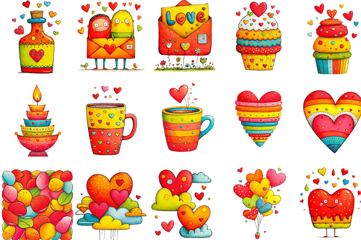 Vintage Cute Valentine's Day, an Illustration by Designking (Photo 2 of 5)