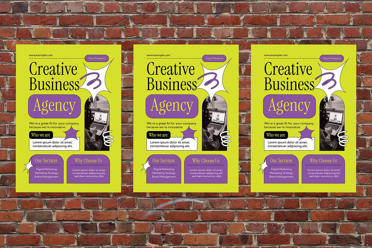 Green Creative Business Agency Flyer, a Flyer Template by Aiyari Graphic (Photo 3 of 3)