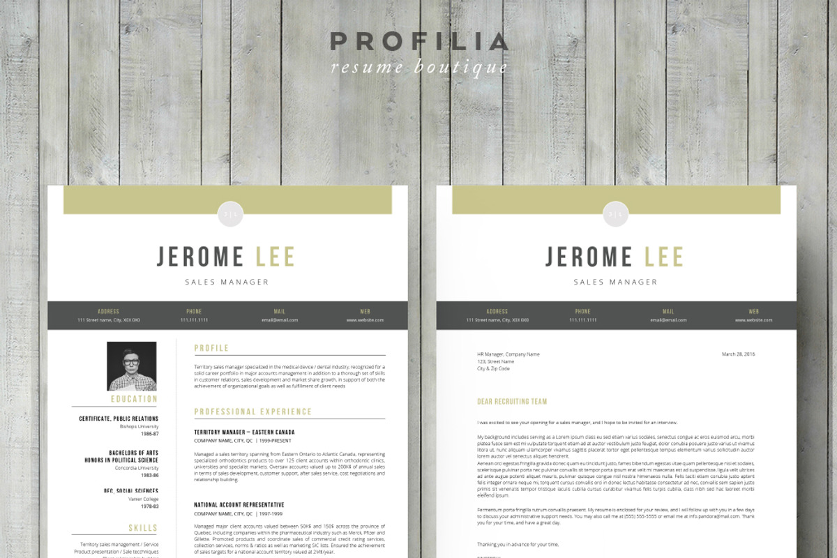 Word Resume & Cover letter Template, a Resume Template by Profilia Resume Boutique (Photo 4 of 5)