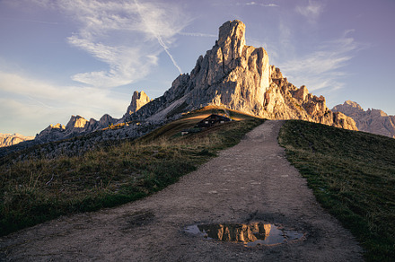 Passo Giau Mountains golden hour