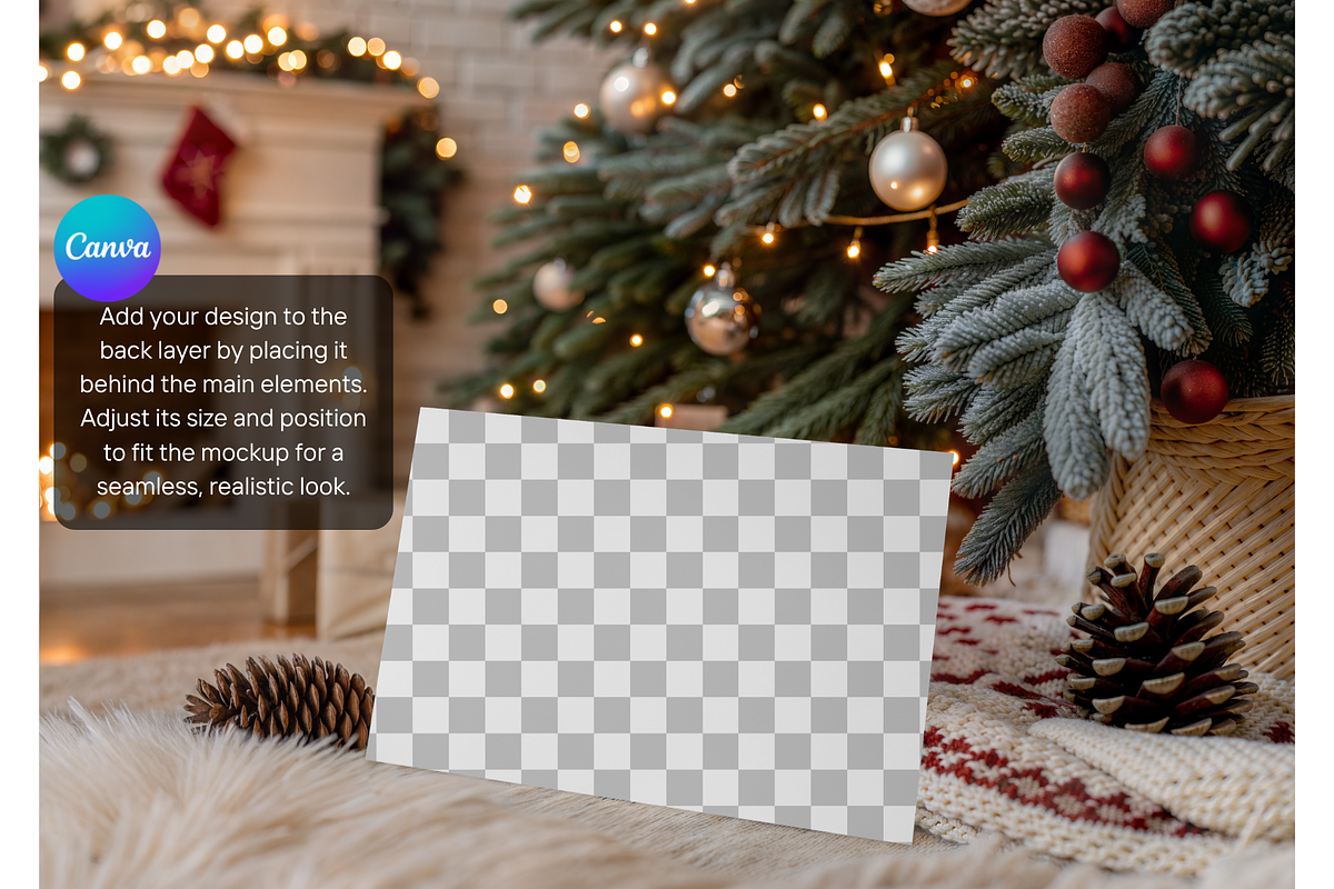 Festive Winter Greeting Card Mockup, a Product Mockup by MockupWizard (Photo 3 of 5)