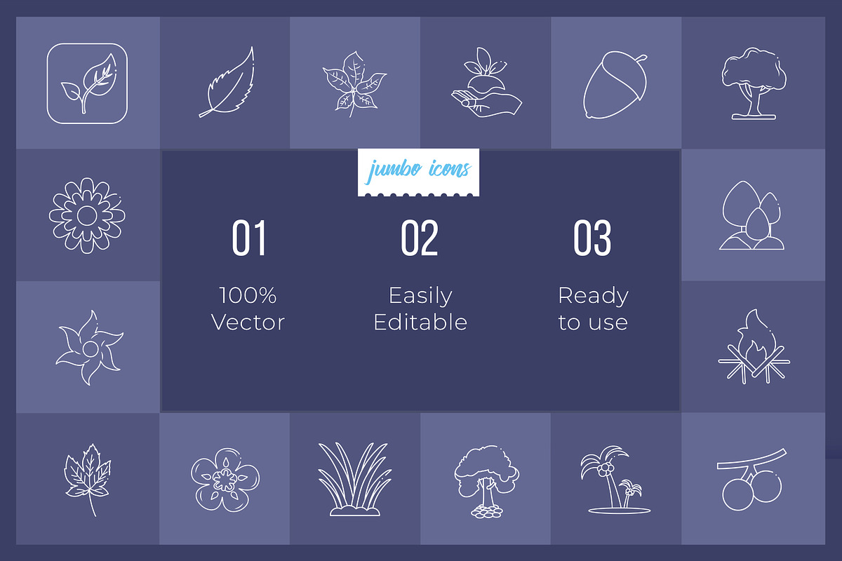 Nature Line Icons V2, an Outline Icon by Jumbo Icons (Photo 2 of 5)
