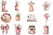 Coquette Hand-Drawn Spring Clipart, an Illustration by Designworld (Thumbnail 3 of 6)