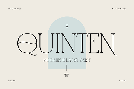 Quinten - Modern Classy Serif, a Serif Font by Pixesia Studio