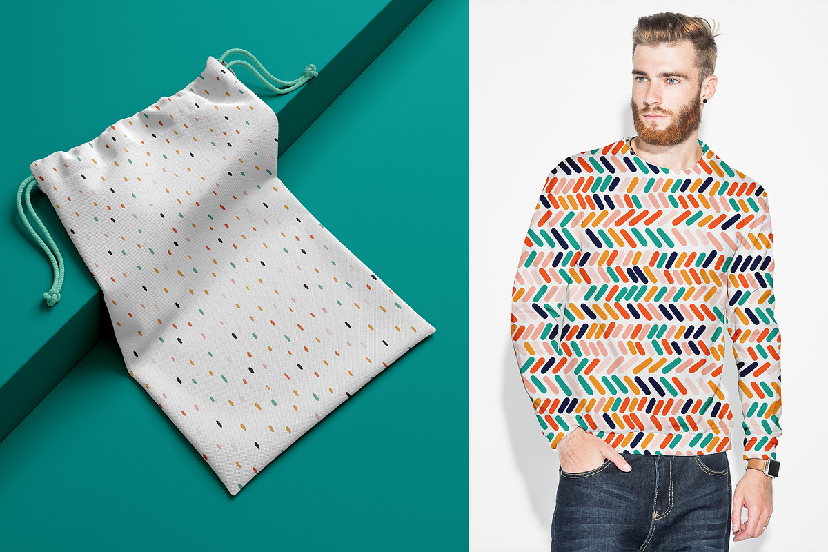 Abstract Vibrant Colors Patterns, a Pattern Graphic by Yamurchik (Photo 6 of 6)