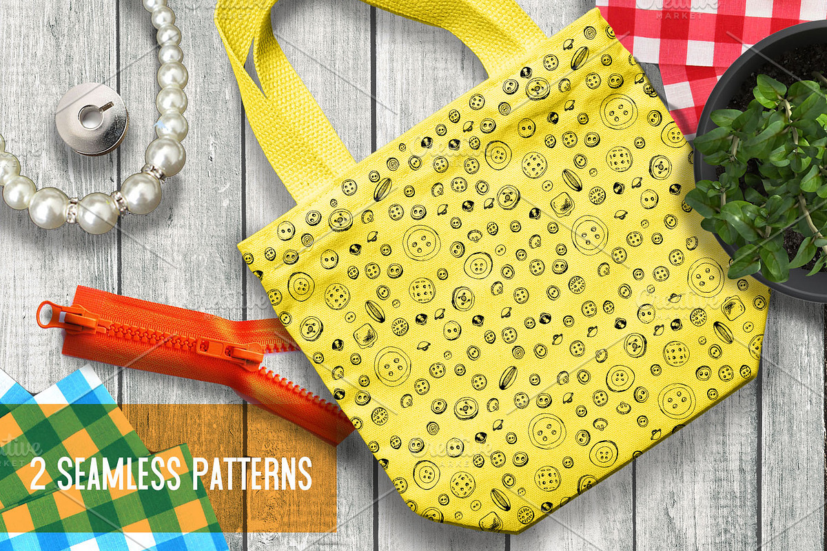 Sewing tools and accessories, a Decorative Illustration by Alena Kaz (Photo 4 of 4)