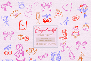 Cowgirls and cocktails clipart