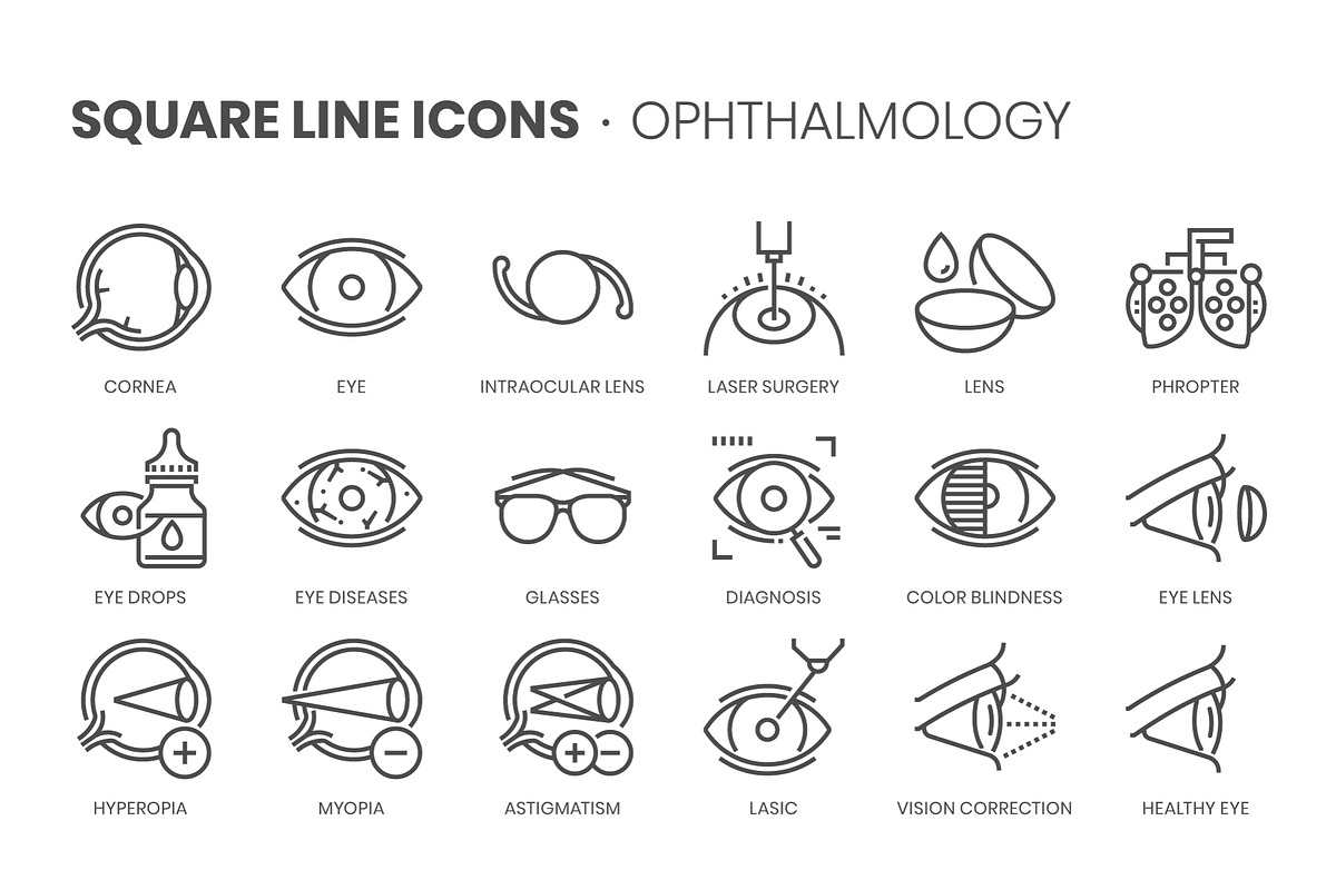 Square line icons, an Outline Icon by Howcolour (Photo 60 of 85)