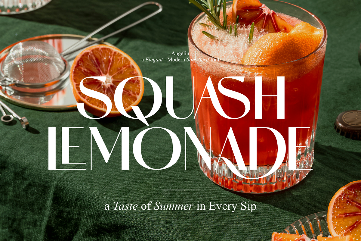 Angelin - Modern Sans Serif Font, a Sans Serif Font by Keithzo (Photo 2 of 9)