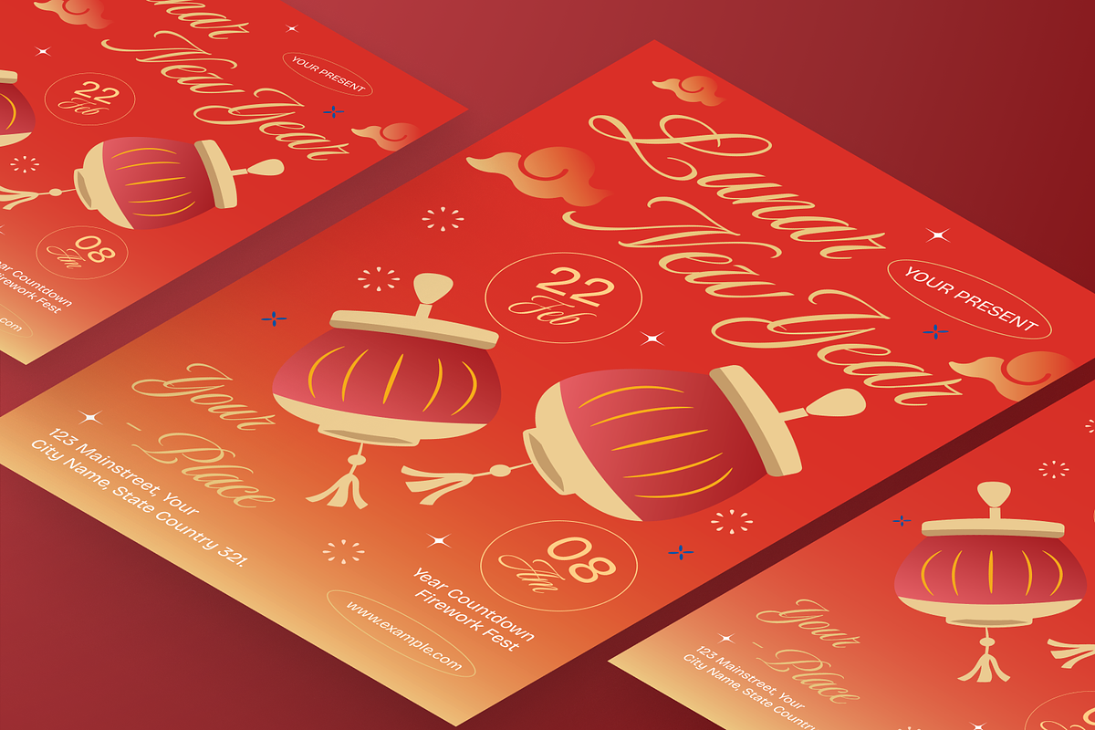 Lunar New Year Flyer, a Flyer Template by Annora Studio (Photo 5 of 6)