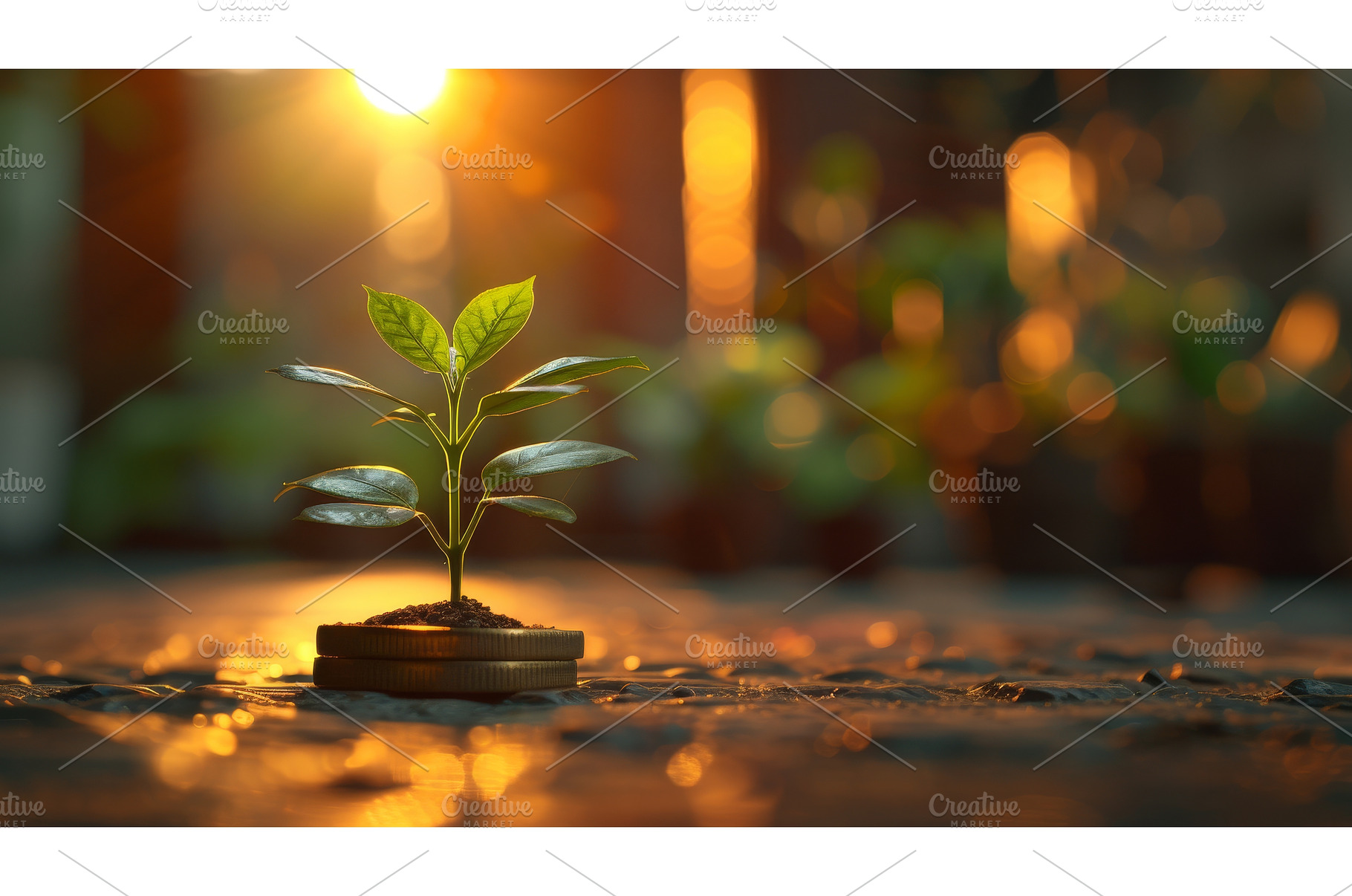 An image of a growing tree on a coin, a Business Photo by ZinetroN