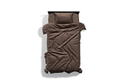 Brown Wooden Single Bed 3D Model, an Object 3D Model by rebrandy (Thumbnail 6 of 10)