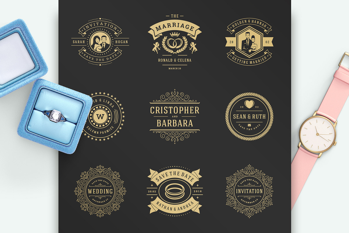 230 Wedding Overlays and Titles, an Invitation Template by Vasya Kobelev (Photo 19 of 47)
