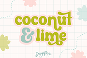 Coconut And Lime Font, a Handwritten Font by Design Pixie (Thumbnail 1 of 7)