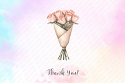 Boho Mother's Day Flowers Clipart, an Illustration by Watercolor design (Thumbnail 10 of 13)