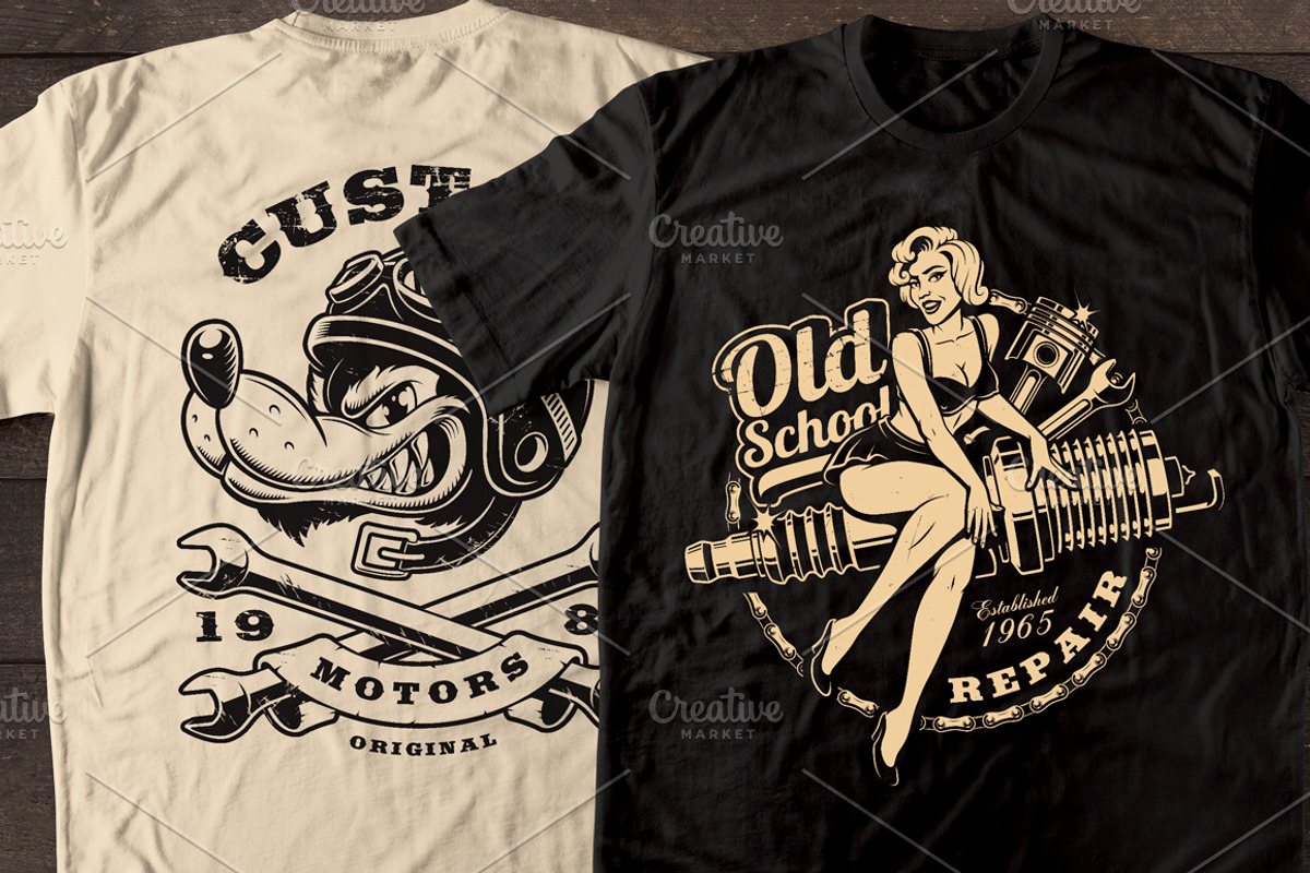 Motorcycle vector design set #1, a Branding & Logo Template by Harry Kasyanov (Photo 8 of 11)