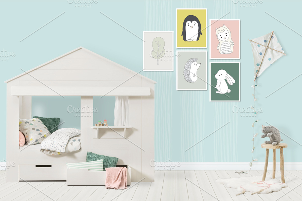 Kids Room Wall/Frame Mock Up 17, a Print Template by Whimsicality (Photo 2 of 6)