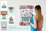 Yoga Meditating Girl, a Healthcare Illustration by Apolinarias Art (Thumbnail 5 of 11)