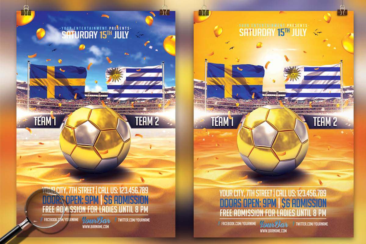 Qatar World Soccer Cup | 2in1 Flyer, a Flyer Template by GIGA-TEMPLATE (Photo 1 of 9)