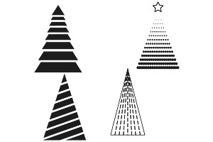 Christmas Trees Set 4