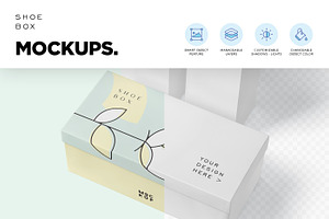 Long Rectangular Shoe Box Mockups