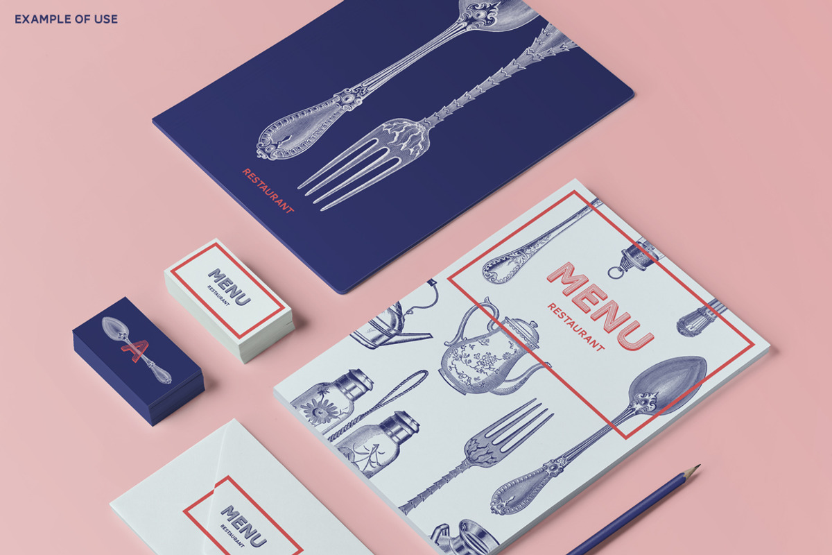 Restaurant Vector Pack - 40 Elements, a Food Illustration by hypegraphic (Photo 4 of 4)