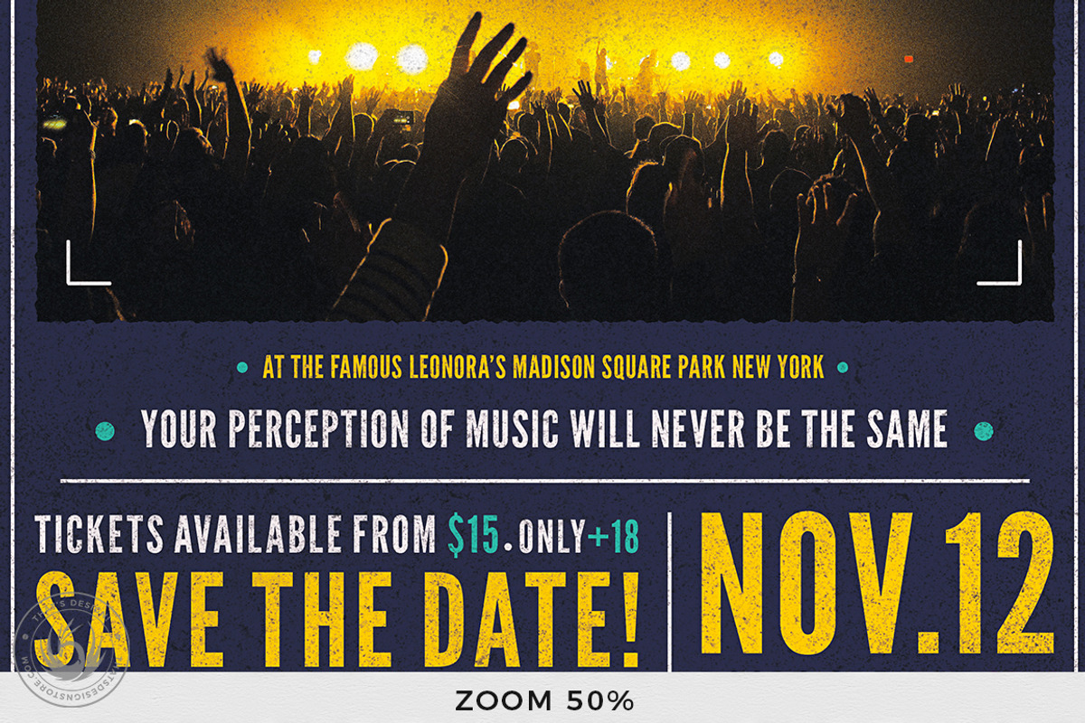 Indie Rock Flyer Template V1, a Flyer Template by ThatsDesignArt (Photo 8 of 8)