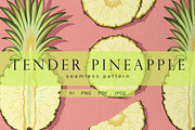 Tender pineapple - pattern, a Pattern Graphic by Yummy (Thumbnail 1 of 7)