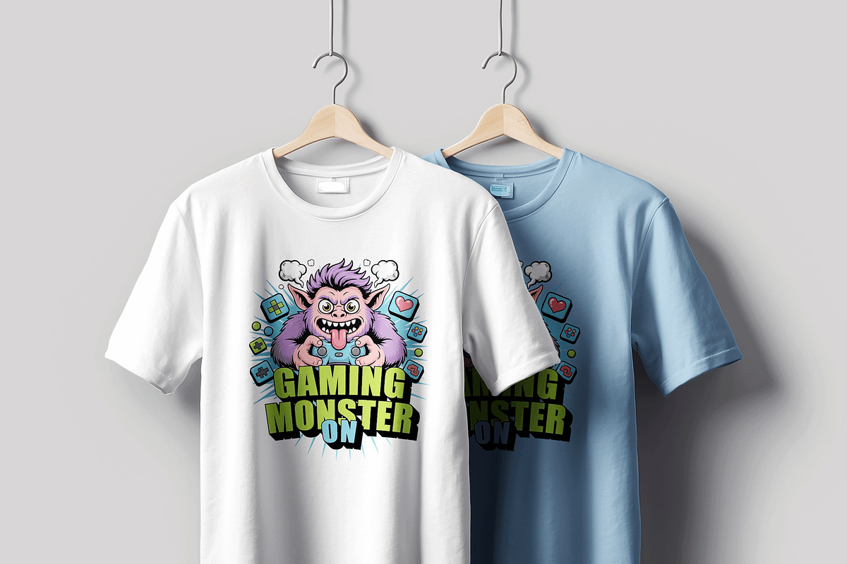 Monster Gaming Character Tshirt, a Stationery Template by MightyDesign (Photo 2 of 6)