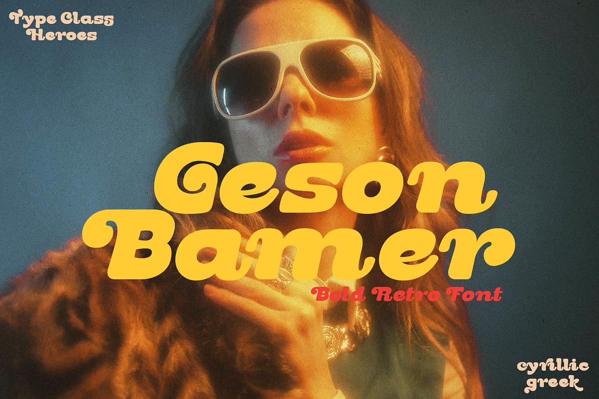 Geson Bamer - Retro Font, a Font by TypeClassHeroes (Photo 1 of 15)