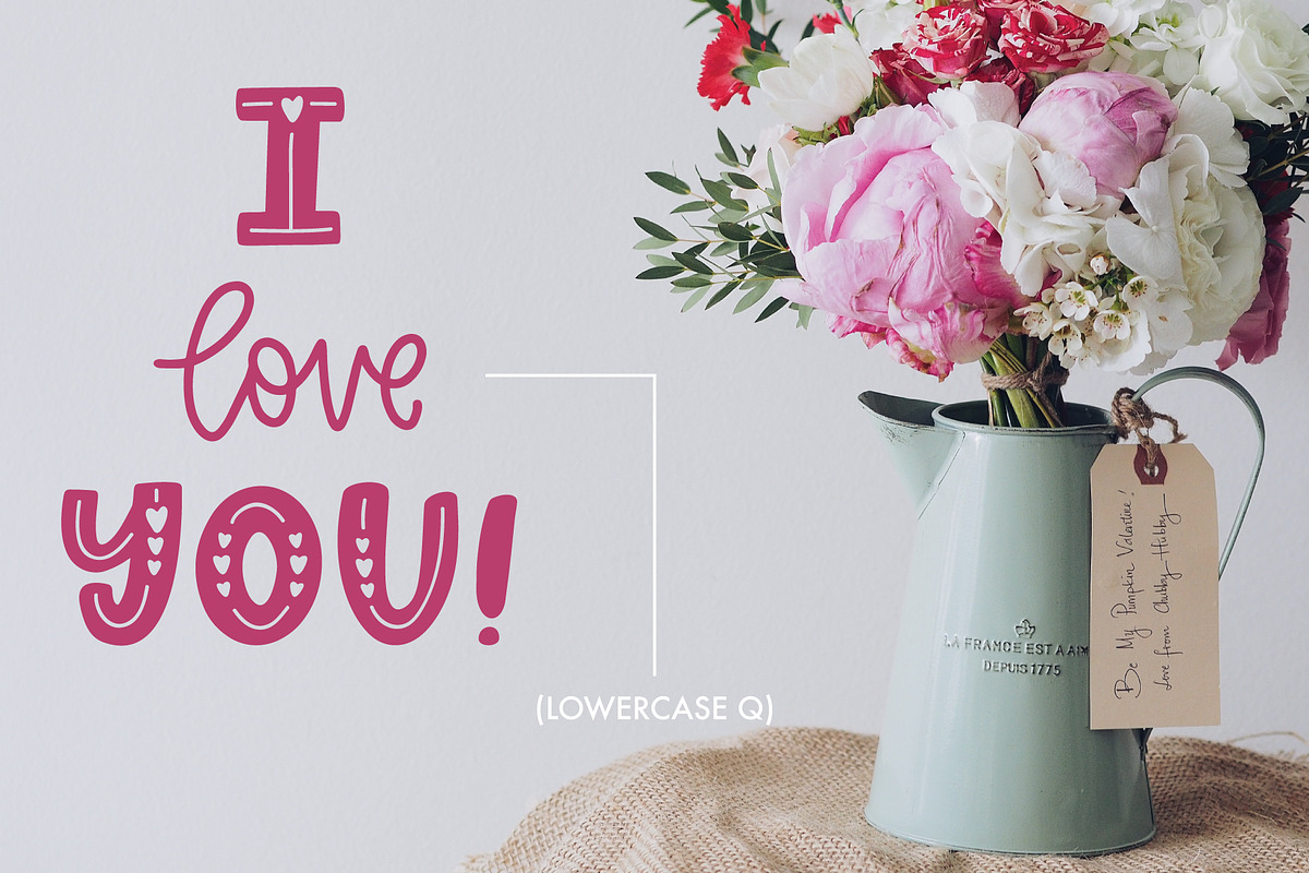 Love Struck, Valentine's Font, a Symbol Font by Jordyn Alison Designs (Photo 6 of 8)