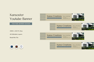 Kansoster - Youtube Banner, a Social Media Template by Fannan Studio