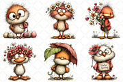 Whimsical Spring Chick Clipart, an Illustration by Black Bird Studio (Thumbnail 4 of 5)