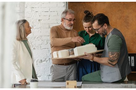 Young architects designing house for, a Business Photo by HalfPoint
