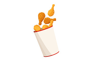 Fried chicken. Crispy fried, a Food Illustration by Things for designers