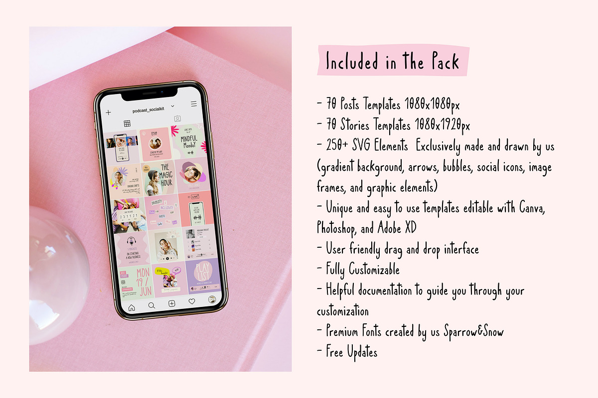 Podcast and Live Instagram Creator, a Social Media Template by Sparrow & Snow (Photo 5 of 19)