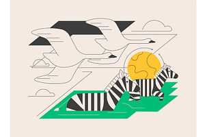 Seasonal migration abstract concept, a Person Illustration by Visual Generation
