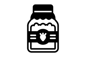 Jam homemade solid icon, a Solid Icon by Creative priyanka