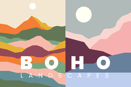 Boho Minimalist Landscapes