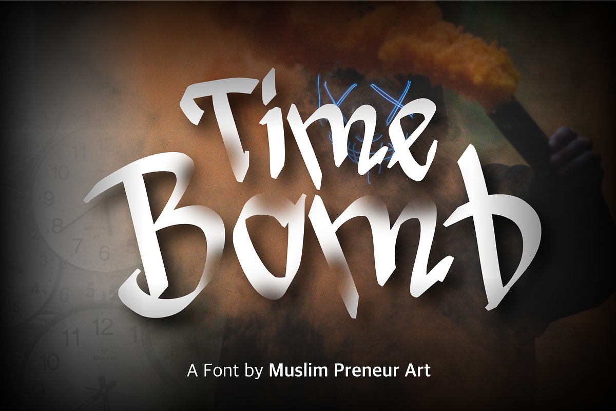 BOMB TIME, a Handwritten Font by Rizenight (Photo 1 of 4)